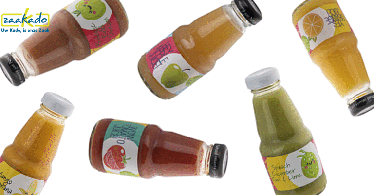 gepersonaliseerd flesje fruitsap smoothie
