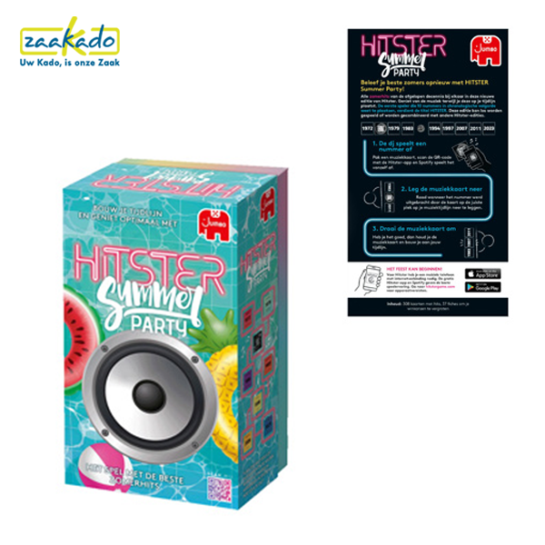 spel hitster summer party, origineel zomergeschenk, zomers cadeaupakket, medewerkers bedanken vakantie, kerstcadeau, muzikaal thema, uitzendbureau, trendy relatiegeschenken, zaakado, rotterdam