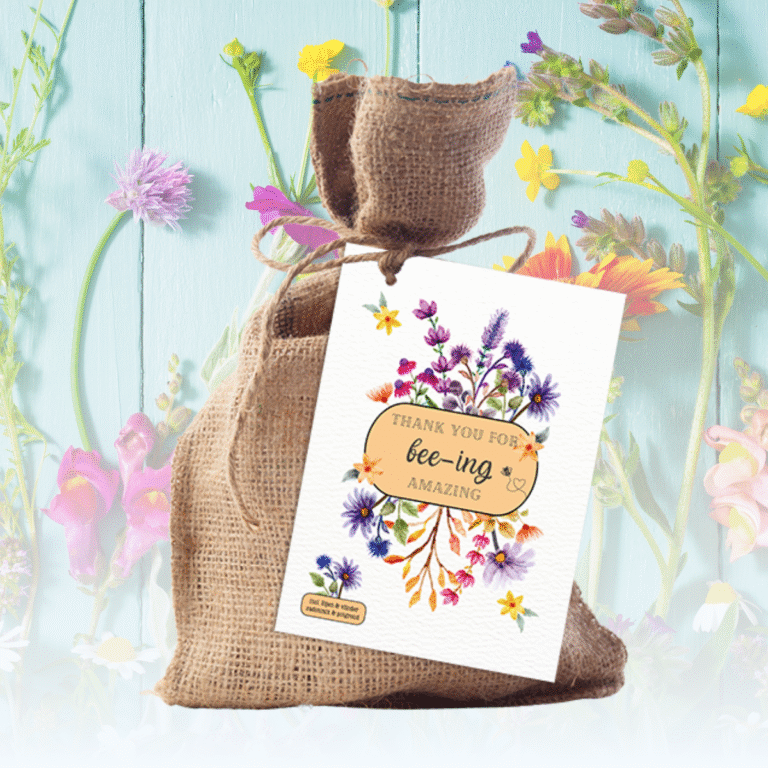 Dag van de leraar groeiende geschenk met kaartje bloeien bloemen planten ZaaKado