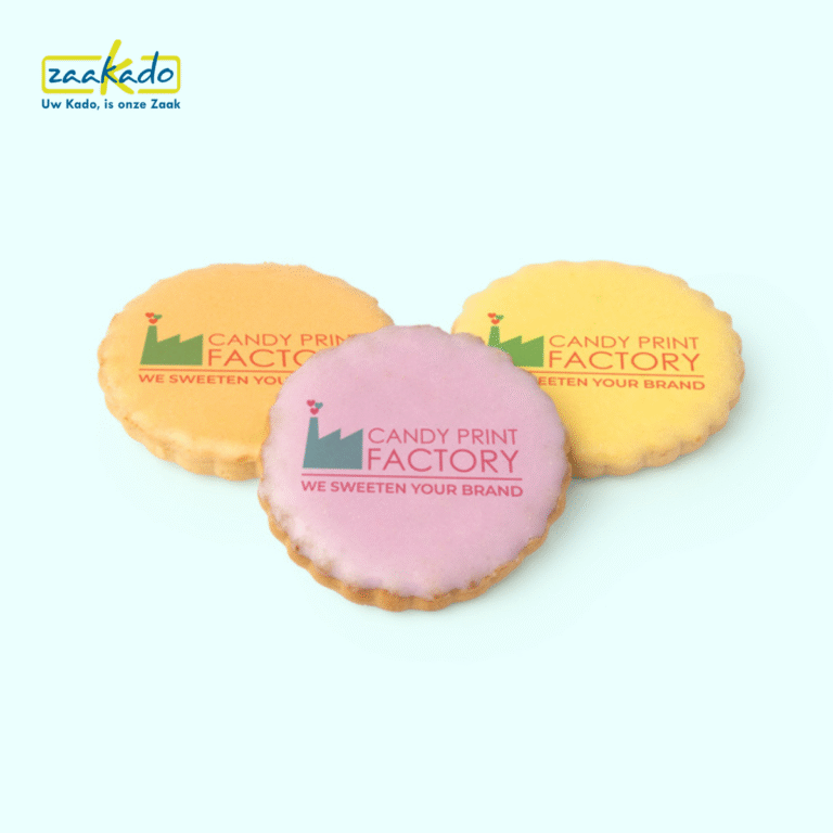 koekjes, zoet, met logo bedrukt, gepersonaliseerd snoep, bij ZaaKado