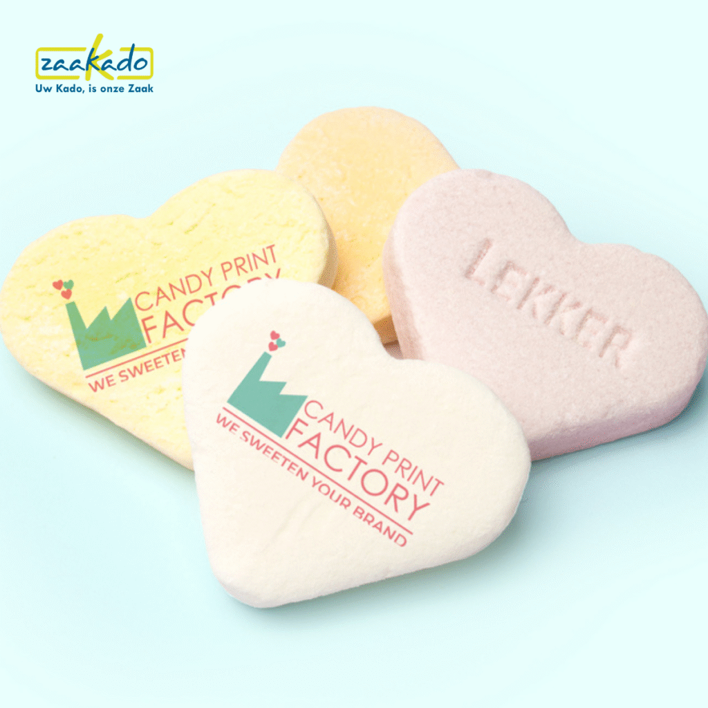 snoep met logo, bestellen bij ZaaKado, snoepjes gepersonaliseerd