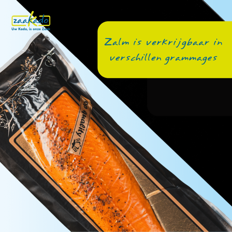 duurzaam relatiegeschenk per post: zalm, verrassing feestdagen, personeel, bedankje, zaakado