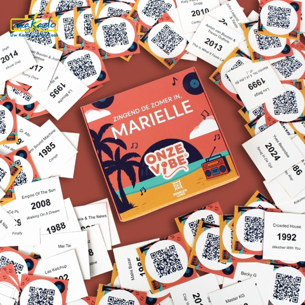 gepersonaliseerd muziek geschenk, 'onze vibe', zaakado relatiegeschenken