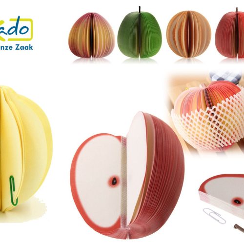 Fruit post-it met uw logo bedrukken relatiegeschenken promotieartikel exporteurs import export groente en fruit ZaaKado rotterdam