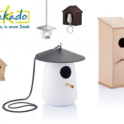 Nationale tuinvogel telling gepersonaliseerd vogelhuisje bedrukt met logo ZaaKado Rotterdam