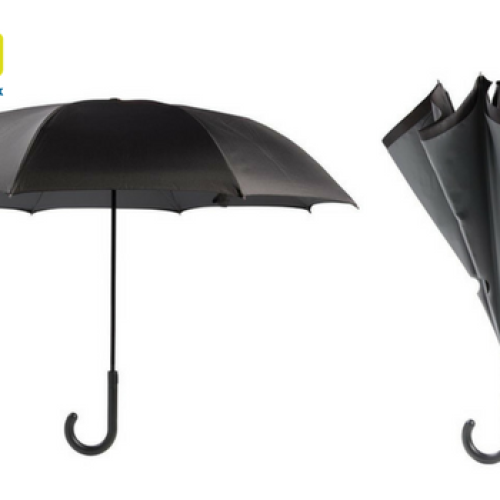 Reversible omgedraaid omkeerbaar paraplu relatiegeschenk promotie geschenk cadeau bedanken bedankje give away promotion winter herfst ZaaKado Rotterdam