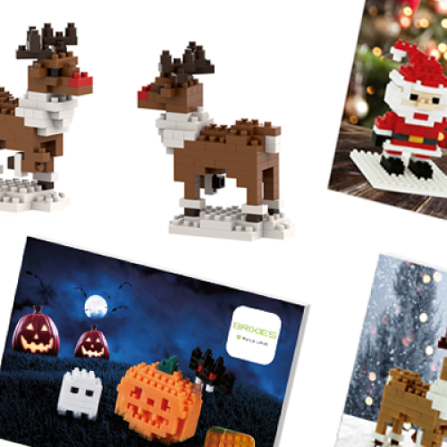 brixies ansichtkaart, kerstman, kerst, feestdagen, corona, verrassing thuiswerkers, bedankje personeel, klanten, brievenbuscadeau, lego, gepersonaliseerd, familie, zaakado, rotterdam