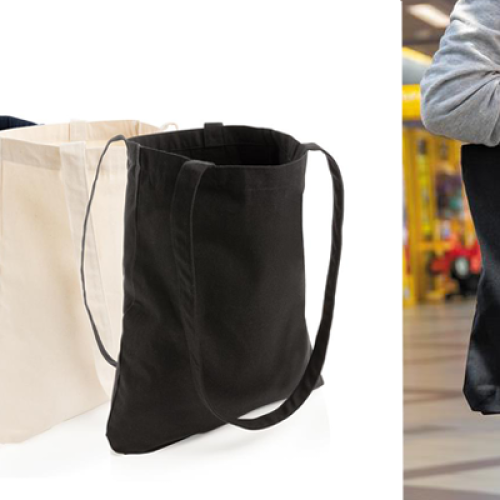 duurzame-draagtas-gerecycled-katoen-katoenen-tas-duurzaam-milieuvriendelijk-waterbesparing-groene-giveaway-beurs-kleding-retail-impact-Xindao-relatiegeschenken-zaakado-rotterdam