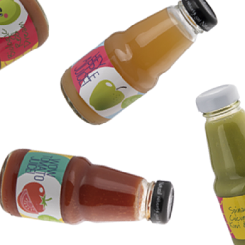 gepersonaliseerd flesje fruitsap smoothie