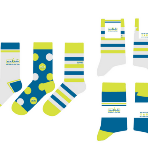 relatiegeschenken ZaaKado Rotterdam Sokken details streepdessin geruit werkschoen veiligheidsneus print trend logo hip ontwerp kleuren designs werk sport bouw kinderen babysok
