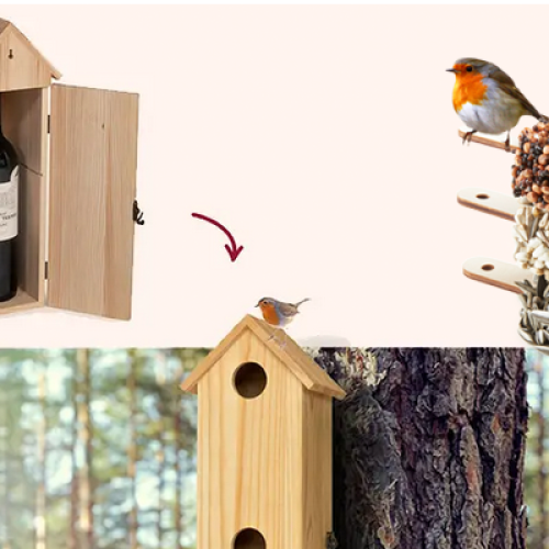wijnkistje-vogelhuis-rackpack-eindejaarsgeschenk-wijncadeau-duurzaam-relatiegeschenk-herbruikbaar-wijnverpakking-gepersonaliseerd-kerstcadeau-kerstpakket-logo-bedrukking-zaakado-rotterdam